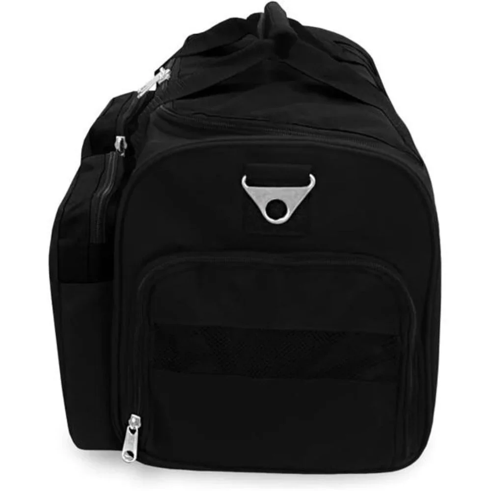 Gym Bag Sports Duffel Bag Black Workout Travel Bag with Wet Pocket Shoes